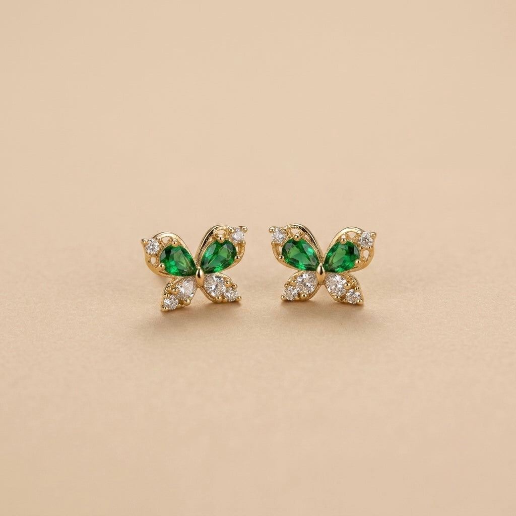 Butterfly Earrings – Gold view 3