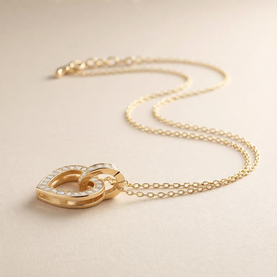 Heart Lovely Chain Pendant – Gold view 7
