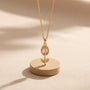 Rose Classic Chain Pendant – Gold + Pink view 5