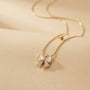 Two Layer Bow Chain Pendant — detail