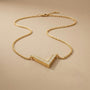 V Classic Chain Pendant – Gold + White view 5