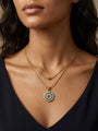 Diamond Two Layer Chain Pendant – Gold view 7