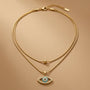 Evil Eye Chain Pendant – Statement – Gold view 7