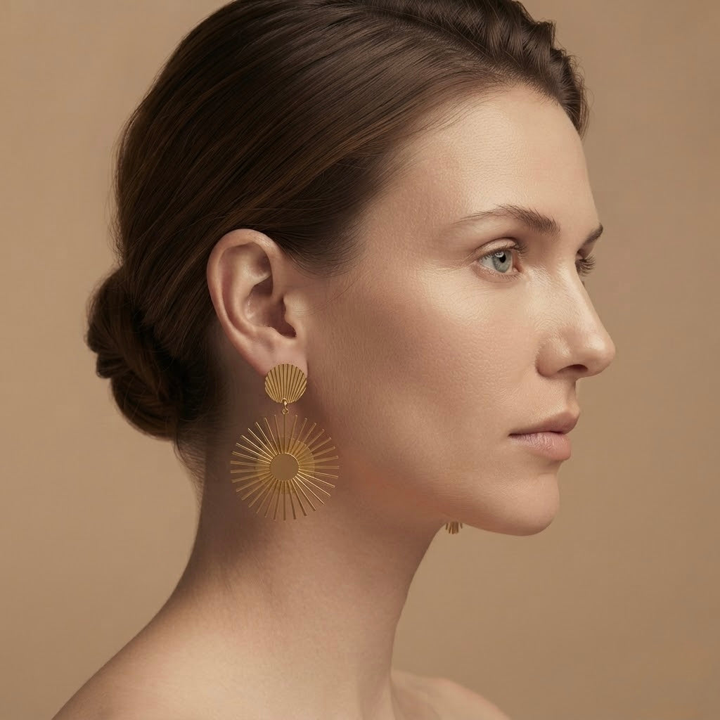 Stylish Earrings – Gold view 6