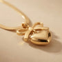 Bow & Heart Chain Pendant – Gold view 6