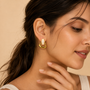 Stylish Drop Earrings – Gold view 3