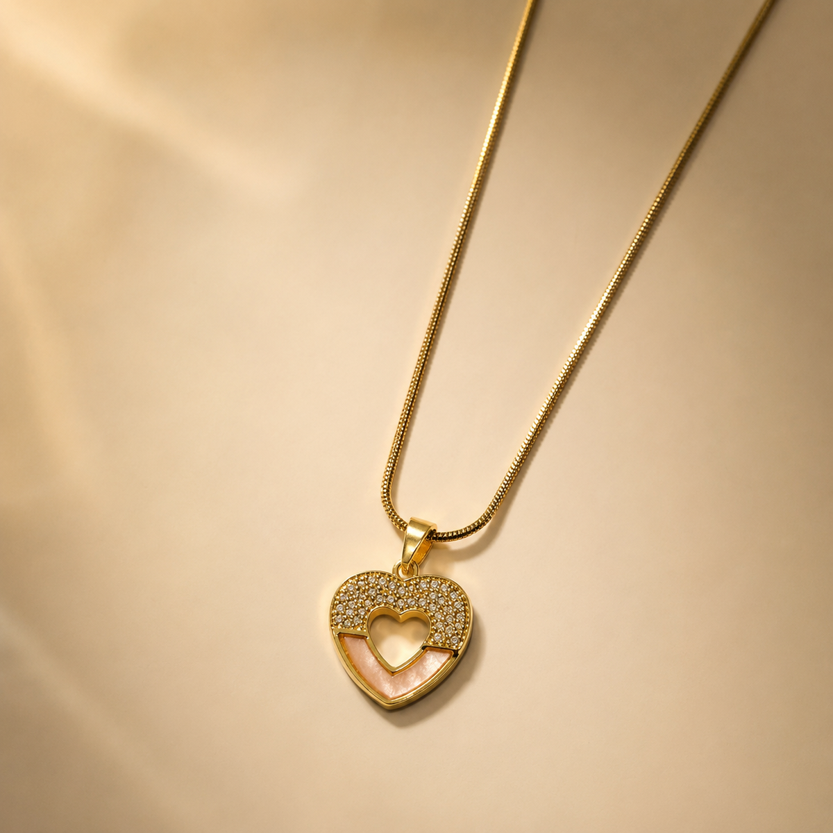 Heart Chain Pendant – Gold view 8