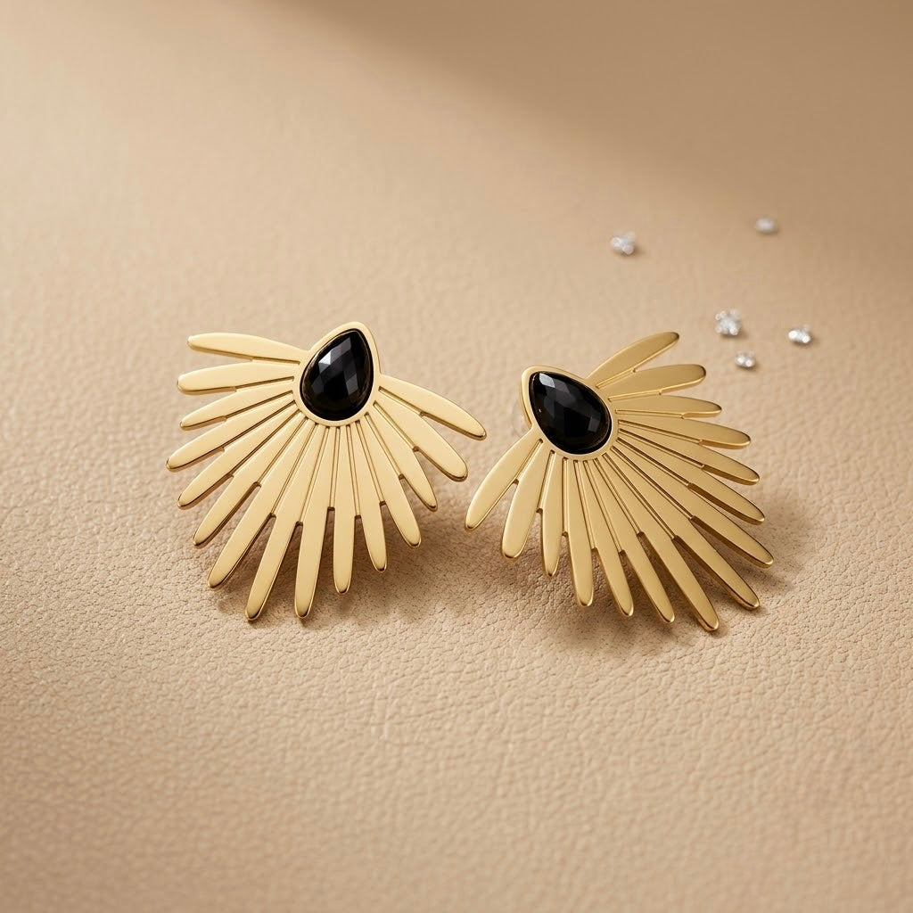 Fancy Earrings – Gold view 3