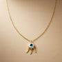 Evil Eye Chain Pendant – Petite – Gold view 4