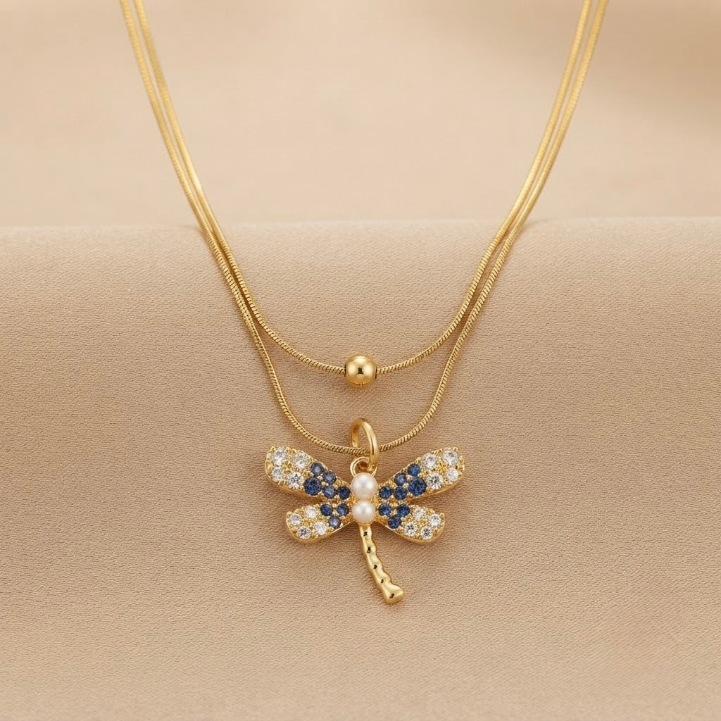Dragonfly Chain Pendant — detail