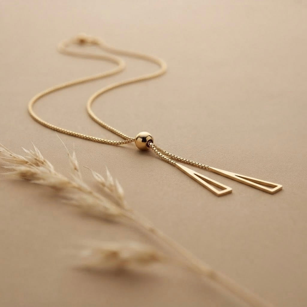 Stylish Fancy Chain Pendant – Gold view 5