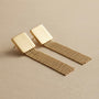 Square Chain Earrings – Gold view 4