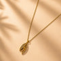 Leafy Chain Pendant – Gold view 3