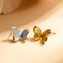 Butterfly Earring – Gold & Silver Mix view 7