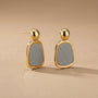 Open Frame Earrings – Gold view 2