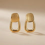 Geometric Drop Earrings – Gold view 5