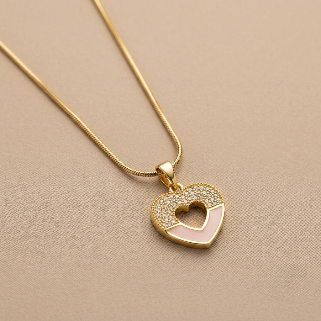 Heart Chain Pendant – Gold view 6