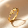Crossover Heart Ring – Gold view 4