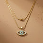 Evil Eye Chain Pendant – Statement – Gold view 4