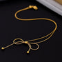 Bow Shaped Chain Pendant – Gold view 7