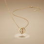 Roman Number Chain Pendant – Gold view 5