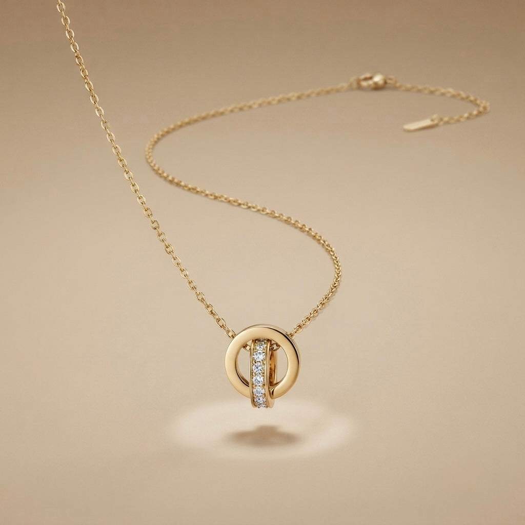 Roman Number Chain Pendant – Gold view 5
