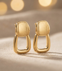 Geometric Drop Earrings – Gold view 7