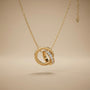 Roman Number Chain Pendant – Gold view 3