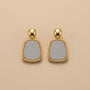 Open Frame Earrings – Gold view 7