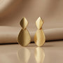 Fancy Long Earrings – Gold & Silver Mix view 3
