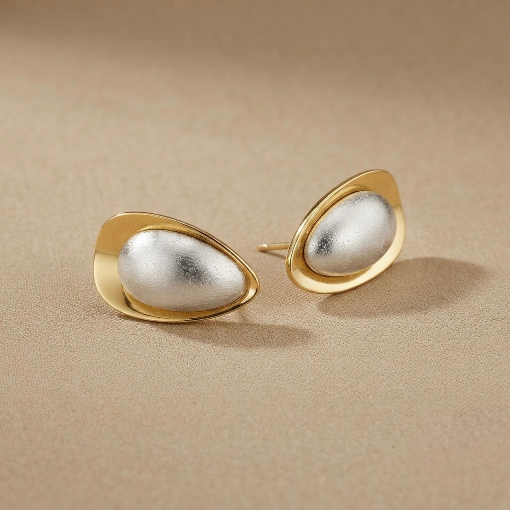 Pearl Fancy Earrings – Gold view 4