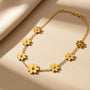 Flower Chain Pendant – Statement – Gold view 5