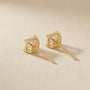 Square Diamond Earrings – Gold view 3