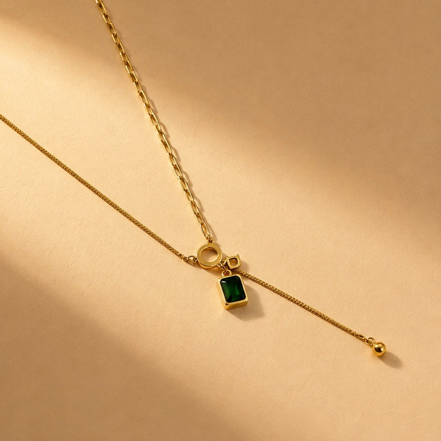 Diamond Classic Chain Pendant – Gold view 5