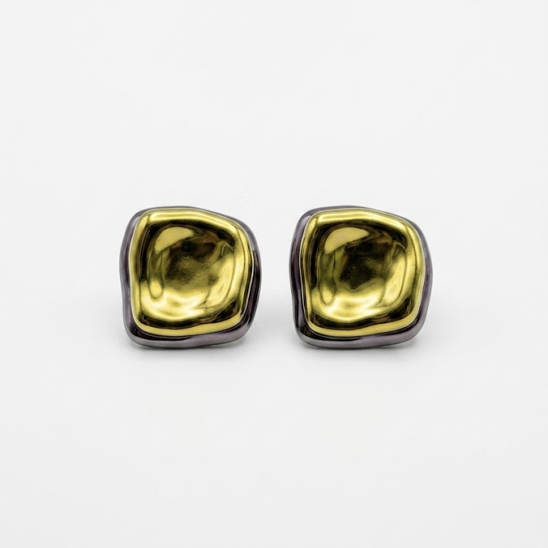 Button earrings
