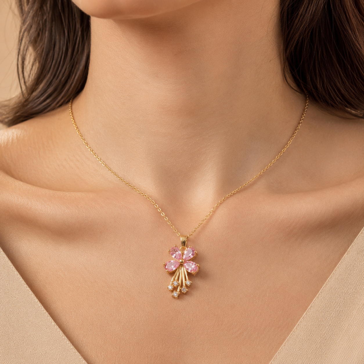 Flower Classic Chain Pendant – Updated Final view 1