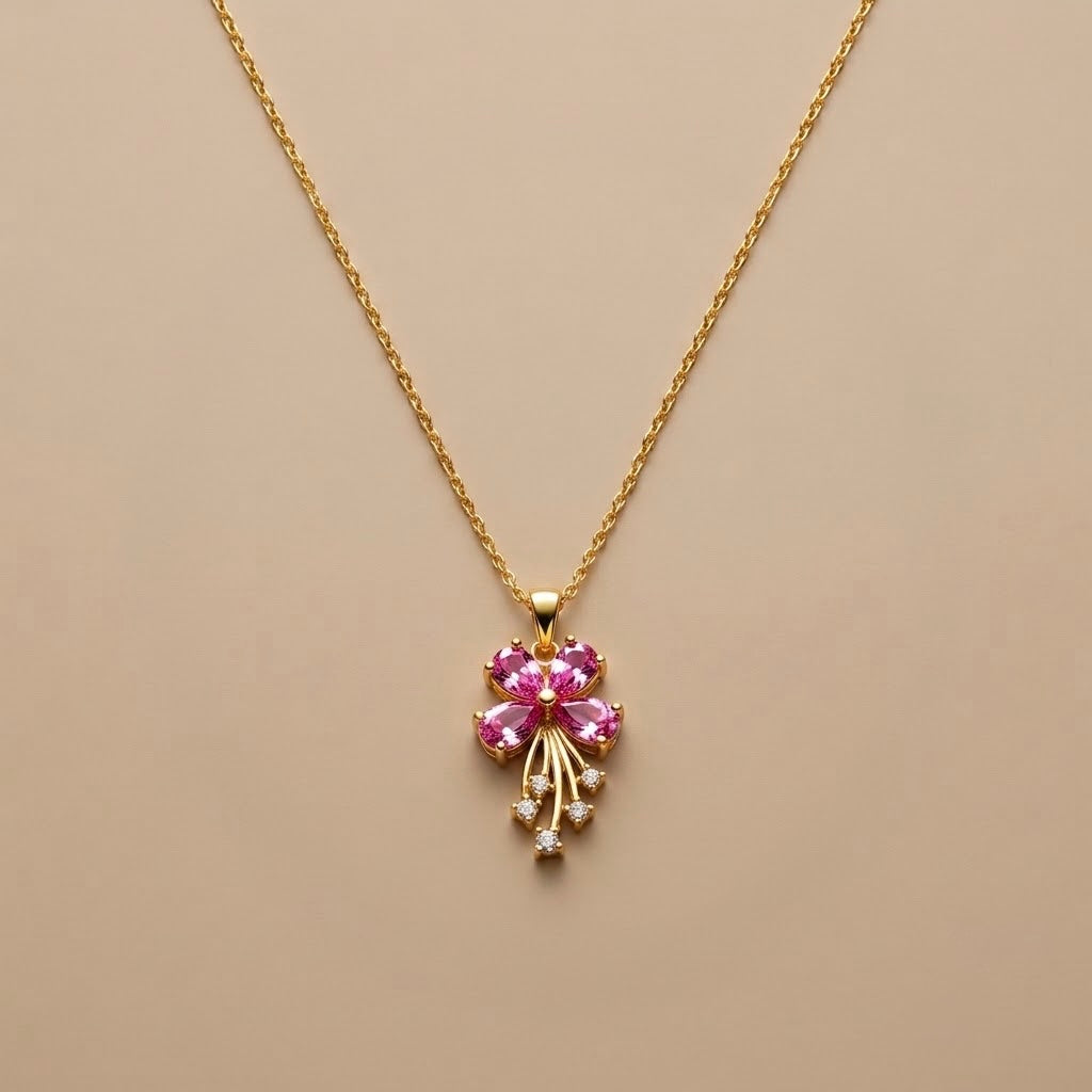 Flower Classic Chain Pendant – Updated Final view 4