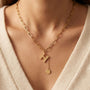H Stylish Chain Pendant in gold