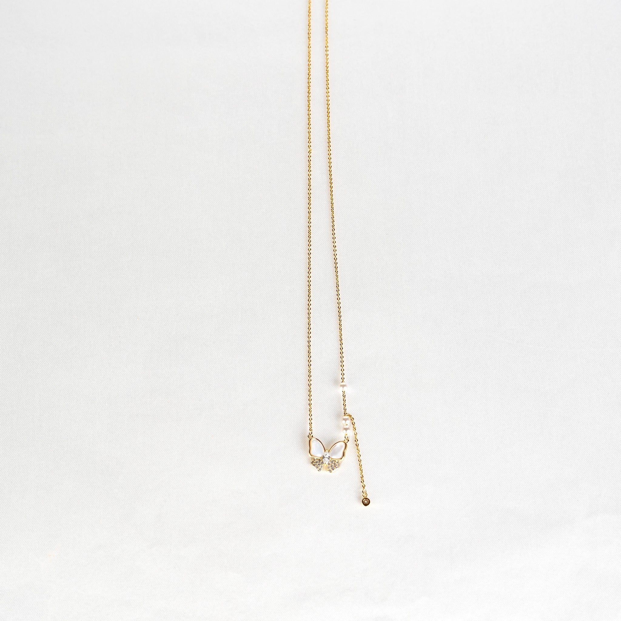 Pearl Butterfly Chain Pendant
