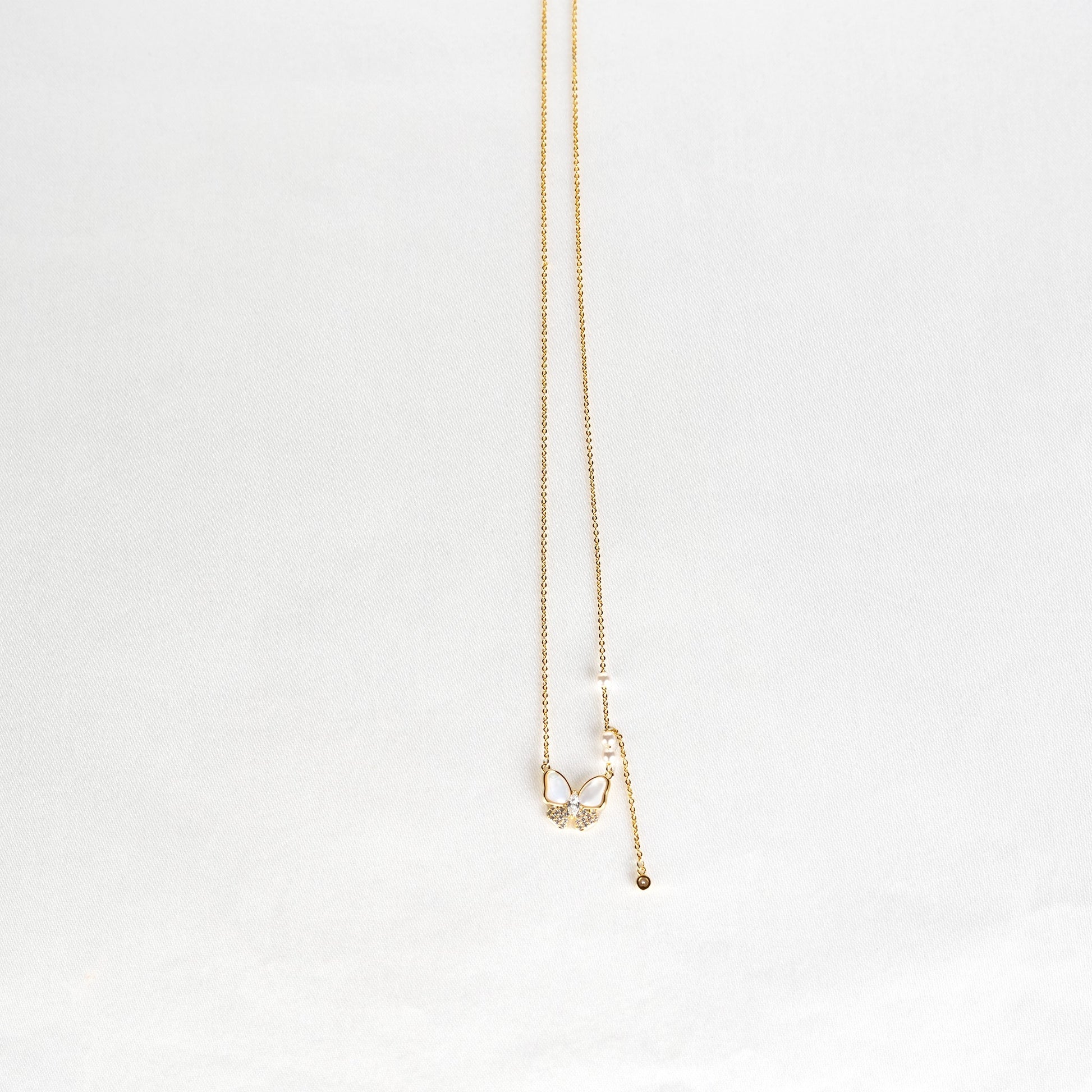 Pearl Butterfly Chain Pendant